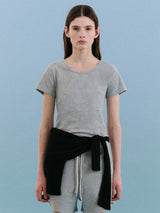NUBASIC ROUND NECK T-SHIRT GRAY