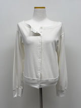 Forming Boat Neck Cardigan T-shirt