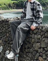 フェイドクロップチェックシャツ