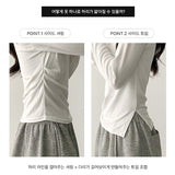 ウエストライン 🤍サイドシャーリングスリット長袖Tシャツ