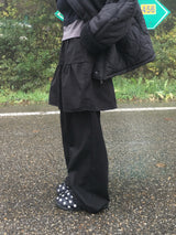 ペールシャーリングワイドスカートパンツ (3c)