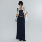 [Cafeon] A-Line Banding Flared Long Skirt - 6 Colors