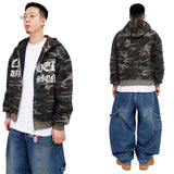 Vintage Two-Way Camo Hood Zip-Up