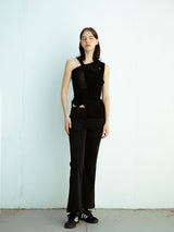 Layered Sleeveless Top_Black
