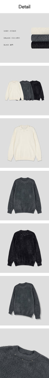 [Unisex] スタッドアンゴラニット(3color)