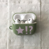 Star Dangdang Dot Olive Pink Glossy AirPods Case