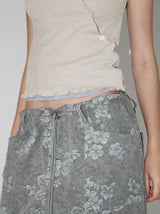 DIAGONAL BUTTON HOODED TOP