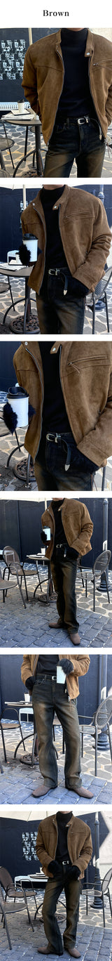 [F/W] Biker suede string jacket(3color)