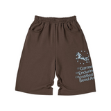 Unicorn Typo Bermuda Shorts Brown