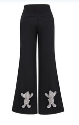 13DE MARZO ベースワイドフレアパンツ ブラック
