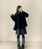 ポニーシックベルトダブルハイネックコート