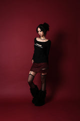 アンジップドロゴTシャツ #ブラック