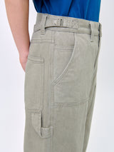 WASHED STITCH CARPENTER PANTS_Light Grey