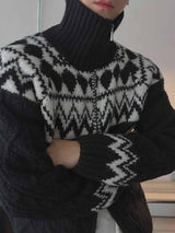 ASCLO Diamond Wool Knit Zip Up (3color)