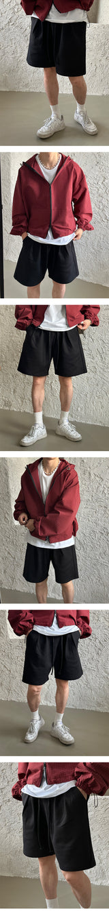 [PREMIUM] エッセンシャルピンタックハーフパンツ（４色）