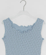 Uta Wavy Flower Punching Layered Sleeveless