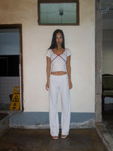 Bake Slim Pants (White)