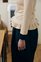 Layered frill T-shirt / Peach