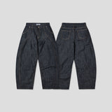 Verity Two-Tuck Curved Denim Pants