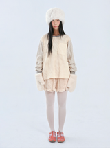 flower waffle long sleeve (cream)