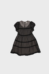 BABYDOLL DRESS IN BLACK CHECK