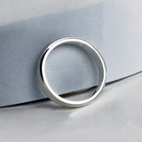 SVR-611 Teen Top Ricky wears silver 925 simple plain round minja silver ring