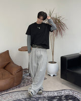 Kuro striped layered T-shirt