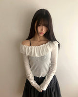 ルーハ フリル オフショルダー Tシャツ