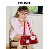 muva. New Genuine‑Leather Underarm Bag, Biker‑Style Minimalist Luxury Niche Women’s Shoulder Handbag, New Arrival May 17