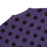 XTK160 ドットVネックニットカーディガン (PURPLE)