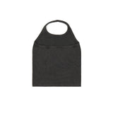 GARMENT DYING HALTER NECK SLEEVLESS (CHARCOAL GREY)