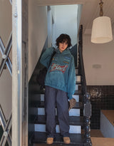 Bird Print Overfit Hoodie