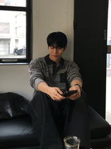 Mag pocket collar knitwear