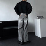 NOS107 Gray Over Wide Denim Pants (XS ~ L)