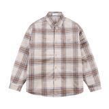 ウールチェックパファーシャツ