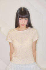 KIRI SKULL EYELET TOP (LEMON)