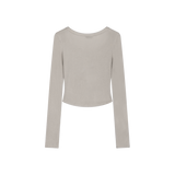 Skull Button Top [Beige]