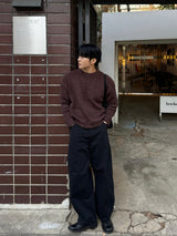 Way pintuck curved pants