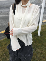 [Muffler Set] Mood Ribbon Daily Knit (4c)