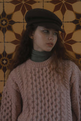 Usual cable knit_pink