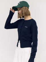 ROLA BASIC ROUND CARDIGAN NAVY