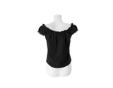 Borin Frill Lace Ribbon Layered Sleeveless Blouse