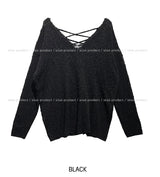Summer Over Back Eyelet V-Neck Knit