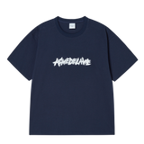 25SS ラフペインティングロゴショートスリーブTシャツ ダークネイビー