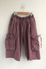 washing ribbon pocket cargo pants