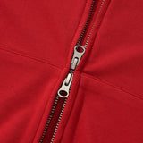 KIRSH プレーンスリムフィットクロップパーカージップアップ [RED]