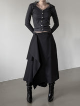 Folden Mesh Layered Collar Tee
