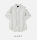 [S/S] Multi stripe half shirts(2color)