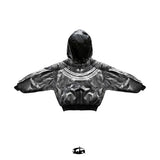 "BBY TECHBOI" 2 レイヤーレザーシェルフーデッドジャケット