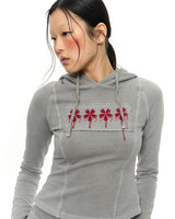 Patch Slim Hoodie _ Light Grey